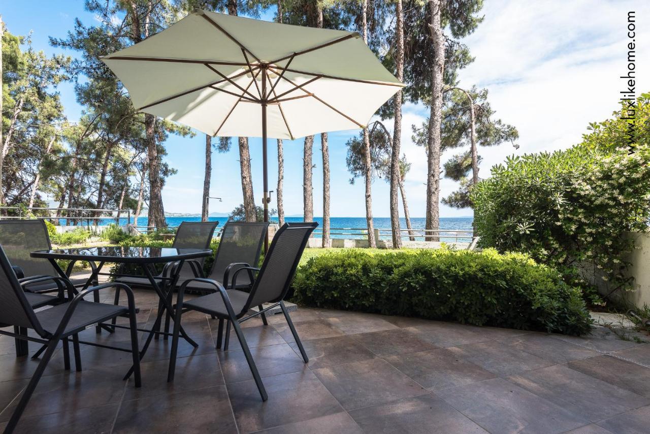 #Luxlikehome - Mediterranee Beachfront Summer House Kalyves Polygyrou Экстерьер фото